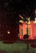 Nuncques, William Degouve de The Shuttered House oil painting